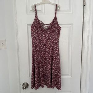 Pink floral skater dress